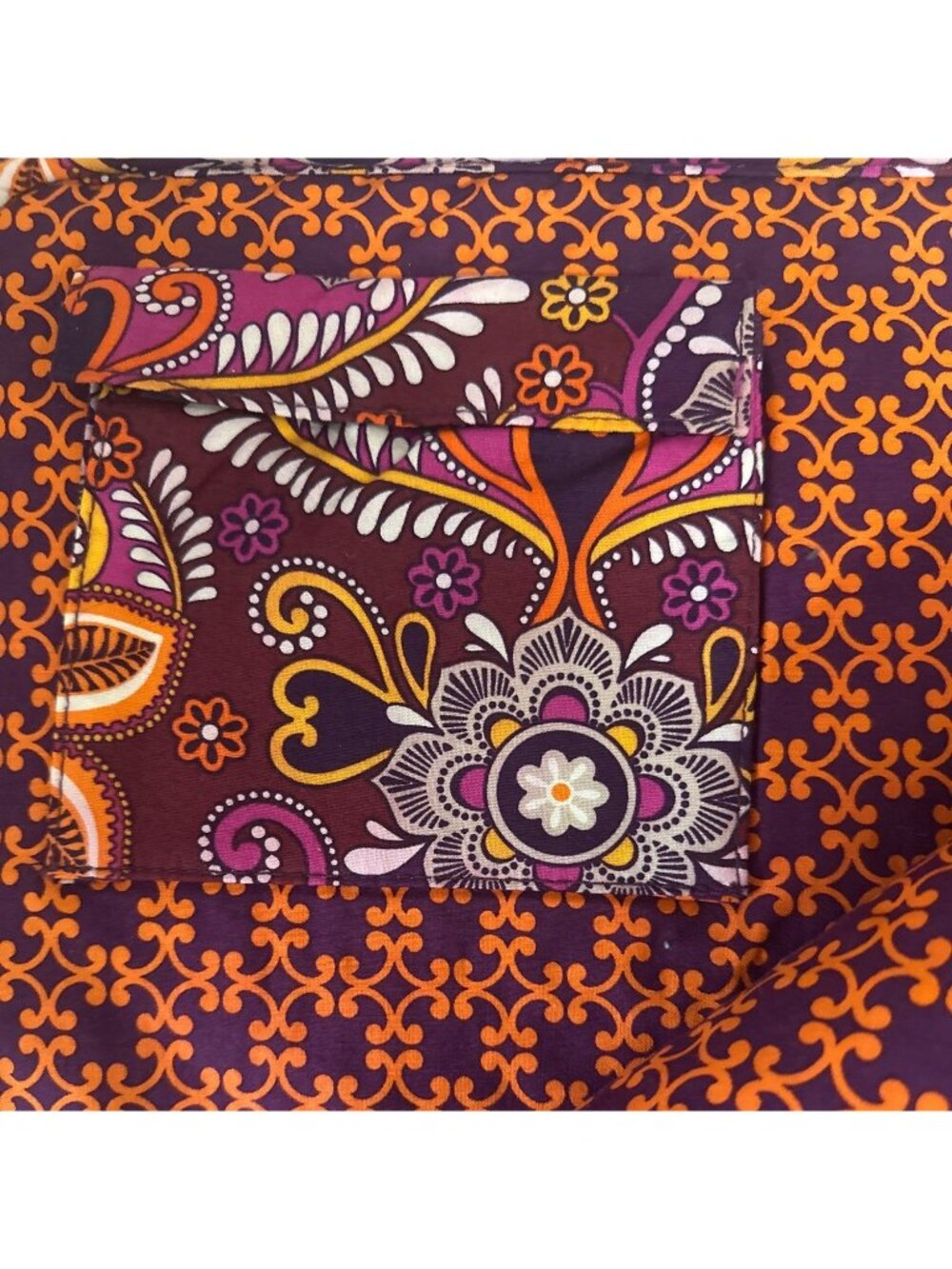 Vera Bradley Quilted Floral Laptop Sleeve 17" Safari Sunset Purple/Orange - Picture 8 of 10